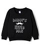 Tango Looper Knit Full Sleeves T-Shirt With Daddys Little Man Text Print - Black