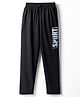 Taeko Single Jersey Knit Full Length Lounge Pant With Sport Print - Black