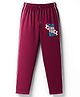 Taeko Single Jersey Knit Full Length Lounge Pant With Football Print - Maroon