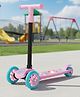 StarAndDaisy X Hello Kitty Kick Scooter , Foldable Skate Scooter for Children Boys & Girls with 4 Level Height Adjustment, PVC Wheels & Brakes - Pink