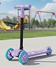 StarAndDaisy X Hello Kitty Kick Scooter , Foldable Skate Scooter for Children Boys & Girls with 4 Level Height Adjustment, PVC Wheels & Brakes - Purple