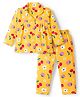Babyhug Cotton Knit Full Sleeves Co-ords Night Suit With Floral Print - Yellow