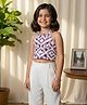 Taffykids 100% Cotton Woven Sleeveless Batik Printed Halter Neck Ethnic Crop Top - Multi Colour