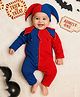 Tipy Tipy Tap Lycra Halloween Theme Full Sleeves Joker Costume Set - Red & Blue