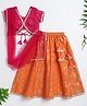 The Magic Wand Woven Half Sleeves Gota & Sequins Embellished Choli Lehenga With Dupatta Set - Fuchsia