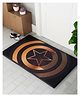 Athom Living Marvel Golden Star finished Kids Nylon Doormat, with Gold and Black colour & with Latex Backing, Anti-Skid Doormat, 37 x 57cm, Pack of 1