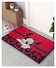 Athom Living Disney Minnie Mouse Red and Black colored  Kids Premium Nylon Doormat, With Latex Backing, Anti-Skid Doormat, 37 x 57 cm, Pack of 1