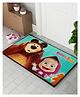 Athom Living Masha and The Bear Themed  Multi colored  Kids Premium Nylon Doormat, With Latex Backing, Anti-Skid Doormat, 37 x 57 cm, Pack of 1