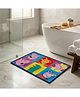 Athom Living Peppa Pig Characters Printed Themed Kids Multicolor Premium Nylon Doormat, With Latex Backing, Anti-Skid, 37 x 57 cm, Pack of 1