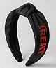 Tipy Tipy Tap Halloween Theme Knot Detailed Trick O Treat Text Detailed Hair Band - Black
