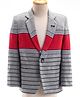 Noddy Full Sleeves Striped Blazer - Red