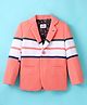 Noddy Full Sleeves Striped Blazer - Peach