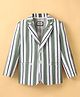 Noddy Full Sleeves Striped Blazer - Pista Green