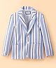 Noddy Full Sleeves Striped Blazer - Light Blue