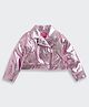 Barbie by Tiny Girl Woven Full Sleeves Solid Light Winter  Jacket - Onion Pink
