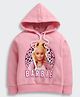 Barbie by Tiny Girl Woven Mattel Featuring Full Sleeves Character Printed Light Winter Hooded Sweatshirt - Pink