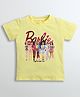 Barbie by Tiny Girl Woven Mattel Featuring Half Sleeves Characters Printed Tee - Yellow
