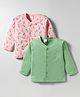 Tango Single Jersey Knit Full Sleeves Jhablas with Bunny Print Pack of 2 - Green & Peach
