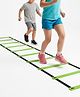 De Jure Fitness Kids Adjustable Agility Ladder with Durable Straps For Speed & Coordination Training | 8 Meter - 16 Rungs - Green