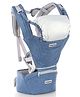 Babyhug Harmony 9-in-1 Ergonomic Baby Carrier with Hip Seat - Denim| Breathable Mesh Fabric| Detachable Hood| Soft Padded Straps| Storage Pocket| 9 carrying positions for babies up to 15 kg| 3 months+