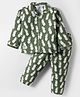 Enfance Core Full Sleeves Pineapple Printed Coordinating Nightsuit Set - Green