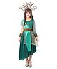 Little Surprise Box Blended Halloween Theme Half Sleeves Medusa Costume Set - Green
