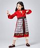 Little Surprise Box Blended Halloween Theme Full Sleeves Korean War Princess Costume Set - Red