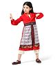 Little Surprise Box Blended Halloween Theme Full Sleeves Korean War Princess Costume Set - Red