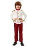 Little Surprise Box Blended Halloween Theme Full Sleeves Royal Prince Costume Set - White