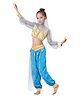 Little Surprise Box Blended Halloween Theme Three Fourth Sleeves Jasmine Costume Set - Blue