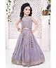 Lagorii Silk Blend Woven Sleeveless Zardozi Embroidered Lehenga Choli Set - Lilac