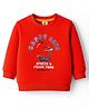 Zero Looper Knit Full Sleeves Winter T-Shirt with Happy Days Text Print - Red