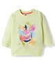 Zero Looper Knit Full Sleeves T-Shirt with Fruit Print - Light Green