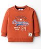 Zero Looper Knit Full Sleeves T-Shirt With Champion Text Print - Rust Orange