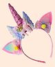 KNITROOT Unicorn & Bow Applique Detailed Hair Band - Multi Colour