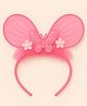 KNITROOT Butterfly & Floral Applique Detailed Sequins Embellished Hair Band - Pink
