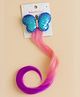 KNITROOT Butterfly Applique Detailed Hair Extension Alligator Clip - Pink & Purple