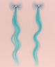 KNITROOT Bow Applique Detailed Hair Extension Alligator Clips - Sky Blue