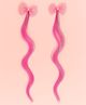 KNITROOT Bow Applique Detailed Hair Extension Alligator Clips - Light Pink