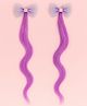 KNITROOT Bow Applique Detailed Hair Extension Alligator Clips - Purple