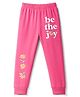 Tango Looper Knit Full Length Lounge Pant With Text Print - Pink