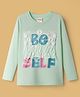 Tango Single Jersey Knit Full Sleeves T-Shirt with Text Graphic - Sea Green