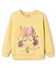 Tango Looper Knit Full Sleeves Winter T-Shirt With Tropical Print - Yellow