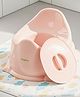 BAYBEE Western Toilet Potty Seat for Kids, Baby Potty Training Plastic Seat Chair with Ladder, Adjustable Step Height, Cushion Seat | Potty Seat for 1-8 Years Child (Kiki Pink)