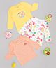 Pantaloons Baby Pack Of 3 Cotton Knit Full Sleeves Rainbow & Typography Printed Tees - Multi Colour