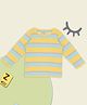 Pantaloons Baby Cotton Knit Full Sleeves Striped Tee - Yellow