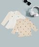 Pantaloons Baby Pack Of 3 Cotton Knit Full Sleeves Teddy Bear Printed & Striped Tee - Multi Colour