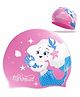 KONEX Waterproof Silicone Swimming Cap | Snug Fit Anti-Tear & Stretchable | Gentle on Skin with Full Head Coverage & Hair Protection - Pink