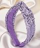 Ribbon candy Knot Detailed Sequins Embellished Hair Band - Lavender