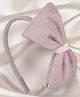 Ribbon candy Glitter Bow Applique Detailed Hair Band - Light Pink